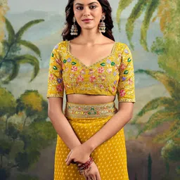 tth Embroidered Bandhani Georgette Saree image 4