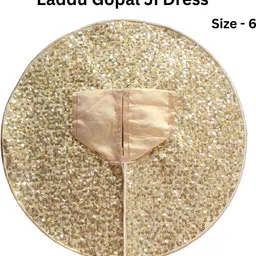 parulbulkgifts Laddu Gopal ji Poshak Size 6, Golden Color Krishna Outfit, Shining & Premium Fabric Dress-picture-16