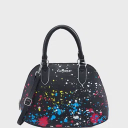 Caprese Splash Women Black Small Satchel Bag-picture-11