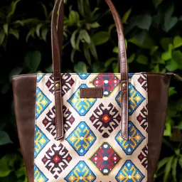 IMARS Synthetic Leather Ethnic Motifs Printed Shopper Tote Bag-picture-45