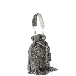 ODETTE Women Embellished Structured Handheld Bag image 4