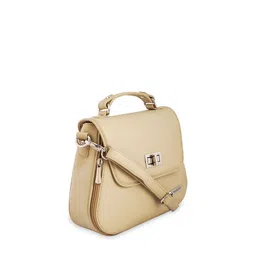 FLYING BERRY Beige Solid Handheld Bag image 3