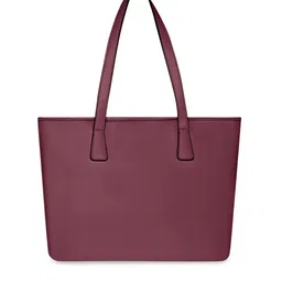 Accessorize Faux Leather Maroon Lannister Quilted Tote Bag image 4