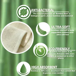 Aura Off-White Solid 525 GSM Spur Bamboo Large Bath Towel image 3