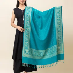 Wrap Me Warm Viscose, Acrylic, Poly Wool Embroidered Women Shawl-image-17