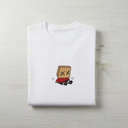 fab fashion studio Men Graphic Print Round Neck Pure Cotton White T-Shirt image 3