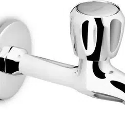 senkiddpro by senkiddpro Brass Conti Round Knob Longbody Tap with Wall Flange for Bathroom(Chrome Finish) Bib Tap Faucet-picture-10