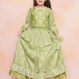Aj DEZInES Girls Ethnic Motifs Printed Ready to Wear Lehenga Choli-picture-41