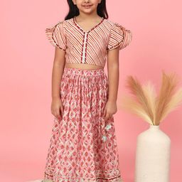 Readiprint Fashions Girls Printed Ready to Wear Lehenga & Blouse-image-77