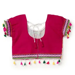 BAESD Girls Embroidered Mirror Work Ready to Wear Lehenga & Blouse With Dupatta image 5