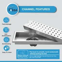 fossa Floor Stainless Steel Push Down Strainer image 4