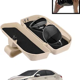 monolive Beige Sunglass Protective Holder For Car Dashboard Universal -11 White Car Sunglass Clip Holder-picture-17