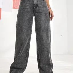 dolsia Women Flared High Rise Black Jeans-picture-15