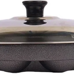 Non Stick Appam Maker with lid 12 pits, appam pan Paniarakkal with Lid 12 L capacity 24 cm diameter-image-32
