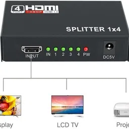 TERABYTE HDMI Splitter 1 in 4 out Power Signal Amplifier Audio Splitter HD Converter Media Streaming Device image 4