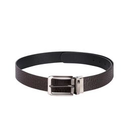 Hidesign Men Brown & Black Textured Reversible Leather Belt-picture-25