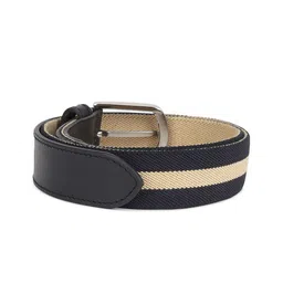 Urbano Plus Men Striped Leather Casual Belt image 3