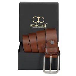 amicraft Men Leather Tang Slim Formal Belt image 2