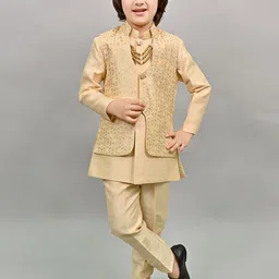 ahhaaaa Boys Embroidered Sherwani Set image 1