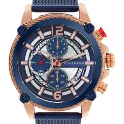 GIORDANO Men Blue Dial & Bracelet Style Straps Analogue Watch GZ-50039-33-picture-3