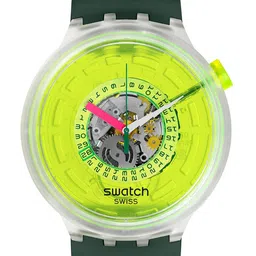 Swatch Unisex Patterned Dial & Ceramic Straps Analogue Watch SB05K400-picture-30