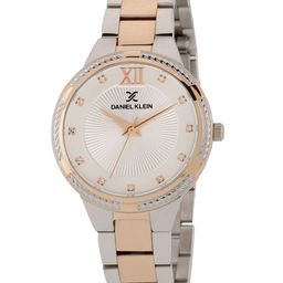 Daniel Klein Women Silver-Toned Embellished Dial & Rose Gold Toned Stainless Steel Bracelet Style Straps Watch-picture-3