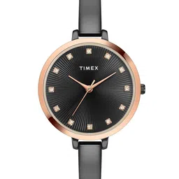 Timex Women Brass Embellished Dial & Stainless Steel Bracelet Style Straps Analogue Watch TWEL12823-image-70