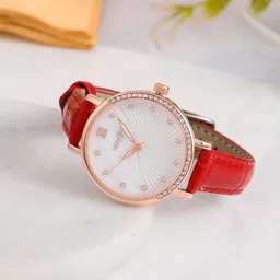 Voylla Women Embellished Dial & Leather Bracelet Style Straps Analogue Watch 8905124490367-image-73