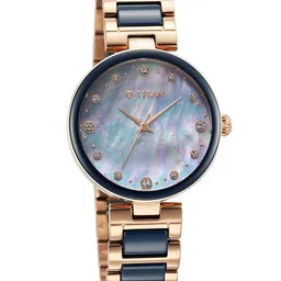 Titan Women Mother of Pearl Dial & Stainless Steel Bracelet Style Analogue Watch 95214KD05-picture-41