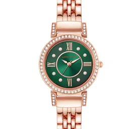 ANNE KLEIN Women Green Embellished Dial & Stainless Steel Bracelet Style Straps Analogue Watch AK3908GNRG-picture-17