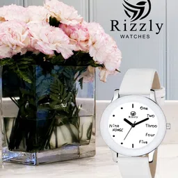 Septem Women White Printed Dial & White Leather Bracelet Style Straps Analogue Watch SP-117 White-Septem-image-10