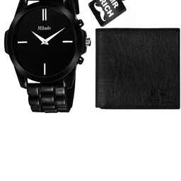 Mikado Men Black Brass Dial & Black Bracelet Style Straps Analogue Watch Black_Theme-picture-19