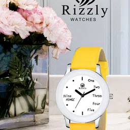 Septem Women White Printed Dial & Yellow Leather Bracelet Style Straps Analogue Watch SP-117 Yellow-Septem-picture-16