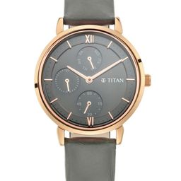 Titan Women Brass Dial & Leather Straps Analogue Watch NQ2652WL01-picture-40