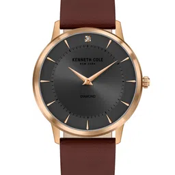Kenneth Cole Men Gunmetal-Toned Dial & Brown Analogue Watch - KCWGA2106302MN-picture-33