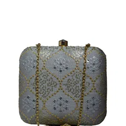 ARTKLIM Embroidered Sequinned Box Clutch-picture-17