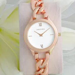 JOKER & WITCH Women White Dial & Rose Gold Bracelet Style Analogue Watch AMWW625-picture-19