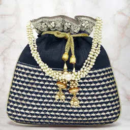 Peora Women Embroidered Fabric Potli-image-7