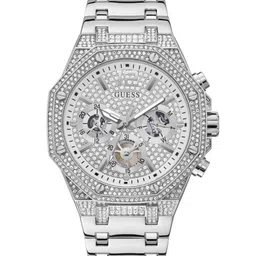 GUESS Men Embellished Dial & Bracelet Style Straps Analogue Watch GW0419G1 image 1