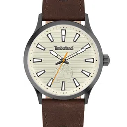 Timberland Men Beige Dial & Brown Leather Strap Analogue Watch TDWGA2152004 image 1
