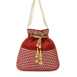 Peora Women Maroon Clutches-image-77