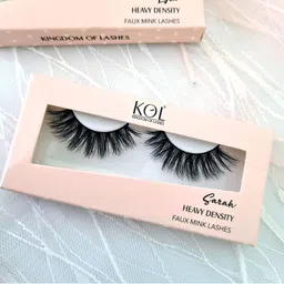 KINGDOM OF LASHES Sarah Heavy Density Black Faux Mink False Eyelashes image 3