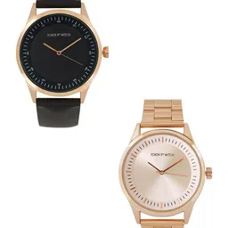 JOKER & WITCH Unisex Stainless Steel Dial Analogue His and Her Watches JWJCW413 image 1