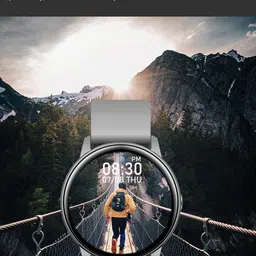 French Connection Black Textured R3-B Pro Smart Watch image 3