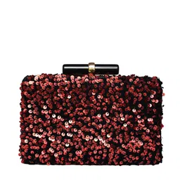 ARTKLIM Embroidered Embellished Box Clutch image 4