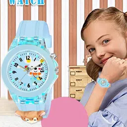 CERO Kids Printed Dial & Straps Analogue Watch Mouse-Cart-Bluenew image 5