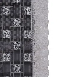 MONKDECOR Grey Geometric Printed Waterproof 6-Seater Table Cover image 2