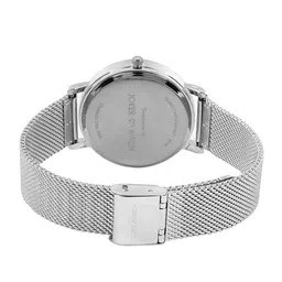 JOKER & WITCH Women White Patterned Dial & Silver Toned Bracelet Straps Analogue Watch image 2