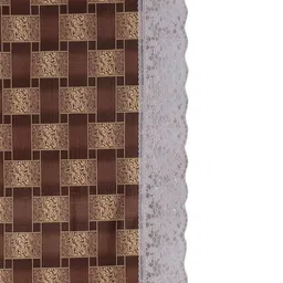 MONKDECOR Brown Geometric Printed 8-Seater Table Cover image 3
