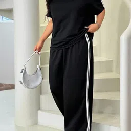 warcourt Women Loose Fit White Cotton Blend Trousers-picture-46